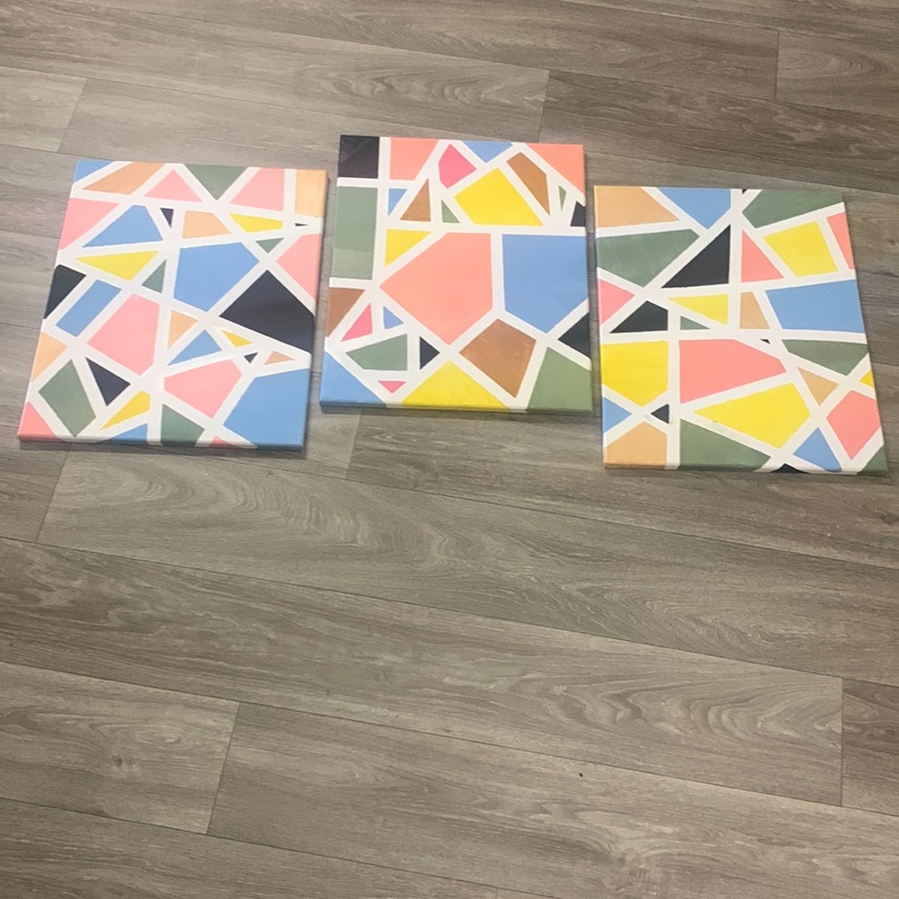 Multi color abstract posting